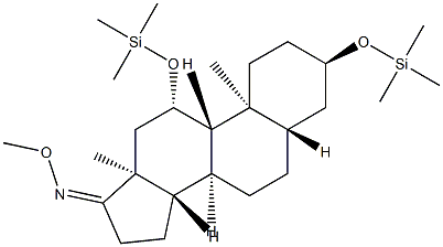 3α,11β-Bis(trimethylsiloxy)-5α-androstan-17-one O-methyl oxime Struktur