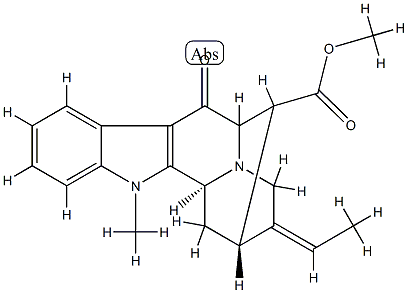 1-Methyl-6-oxosarpagan-17-oic acid methyl ester Struktur