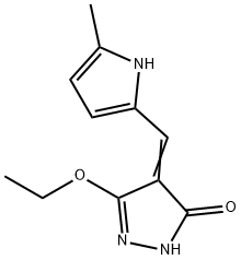 3H-Pyrazol-3-one,5-ethoxy-2,4-dihydro-4-[(5-methyl-1H-pyrrol-2-yl)methylene]-(9CI) Struktur