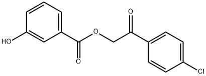 2-(4-chlorophenyl)-2-oxoethyl 3-hydroxybenzoate Struktur