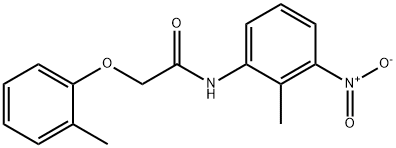 N-(2-methyl-3-nitrophenyl)-2-(2-methylphenoxy)acetamide Struktur