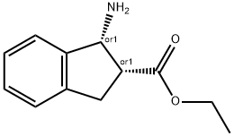 1H-Indene-2-carboxylicacid,1-amino-2,3-dihydro-,ethylester,(1R,2R)-rel-(9CI) Struktur