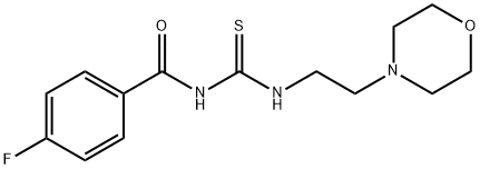 N-(4-fluorobenzoyl)-N'-[2-(4-morpholinyl)ethyl]thiourea Struktur