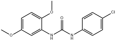 N-(4-chlorophenyl)-N'-(2,5-dimethoxyphenyl)urea Struktur