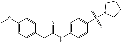 2-(4-methoxyphenyl)-N-[4-(1-pyrrolidinylsulfonyl)phenyl]acetamide Struktur