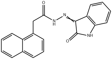 (E)-2-(naphthalen-1-yl)-N-(2-oxoindolin-3-ylidene)acetohydrazide Struktur