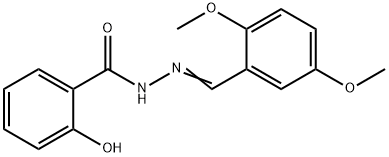 N'-(2,5-dimethoxybenzylidene)-2-hydroxybenzohydrazide Struktur