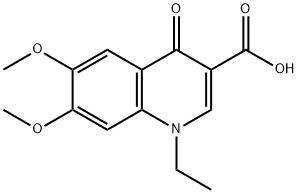 1,4-Dihydro-6,7-methylenedioxy-1-ethyl-4-oxosynoline-3-carbonoic acid Struktur