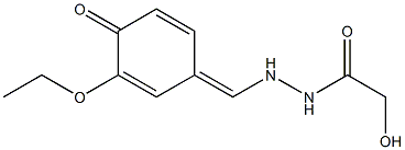 N'-(3-ethoxy-4-hydroxybenzylidene)-2-hydroxyacetohydrazide Struktur