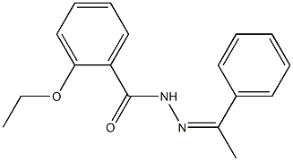 2-ethoxy-N'-(1-phenylethylidene)benzohydrazide Struktur