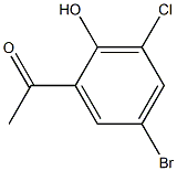 1-(5-bromo-3-chloro-2-hydroxyphenyl)ethanone Struktur