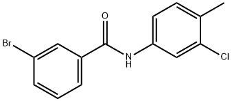 3-bromo-N-(3-chloro-4-methylphenyl)benzamide Struktur