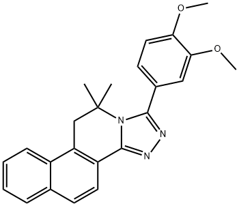 1-(3,4-dimethoxyphenyl)-11,11-dimethyl-10,11-dihydrobenzo[f][1,2,4]triazolo[3,4-a]isoquinoline Struktur