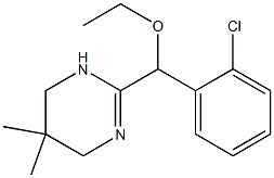 3,4,5,6-Tetrahydro-2-(2-chloro-α-ethoxybenzyl)-5,5-dimethylpyrimidine Struktur