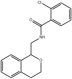 2-chloro-N-(3,4-dihydro-1H-isochromen-1-ylmethyl)benzamide Struktur