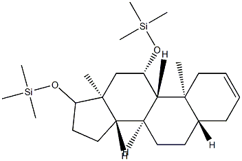 11β,17-Bis(trimethylsiloxy)-5α-androst-2-ene Struktur