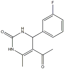 2(1H)-Pyrimidinone,5-acetyl-4-(3-fluorophenyl)-3,4-dihydro-6-methyl-(9CI) Struktur