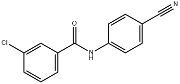 3-chloro-N-(4-cyanophenyl)benzamide Struktur