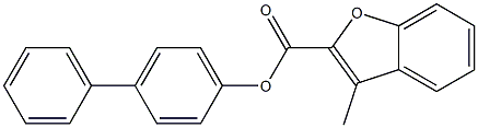 [1,1'-biphenyl]-4-yl 3-methyl-1-benzofuran-2-carboxylate Struktur