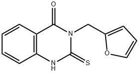 3-(furan-2-ylmethyl)-2-sulfanylidene-1H-quinazolin-4-one Struktur