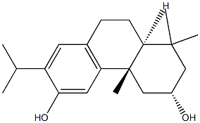 (3S)-1,2,3,4,4a,9,10,10aα-Octahydro-1,1,4aβ-trimethyl-7-isopropyl-3α,6-phenanthrenediol Struktur