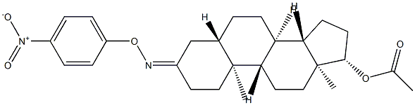 17β-Acetyloxy-5α-androstan-3-one O-(p-nitrophenyl)oxime Struktur