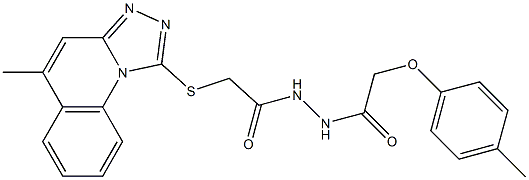 N'-[(4-methylphenoxy)acetyl]-2-[(5-methyl[1,2,4]triazolo[4,3-a]quinolin-1-yl)sulfanyl]acetohydrazide Struktur