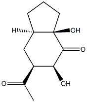 4H-Inden-4-one, 6-acetyloctahydro-3a,5-dihydroxy-, (3aR,5S,6S,7aR)-rel- (9CI) Struktur