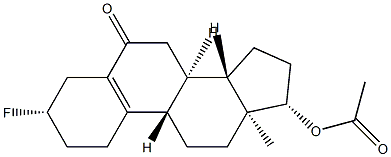 17β-(Acetyloxy)-3β-fluoroestr-5(10)-en-6-one Struktur