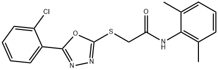 2-{[5-(2-chlorophenyl)-1,3,4-oxadiazol-2-yl]sulfanyl}-N-(2,6-dimethylphenyl)acetamide Struktur