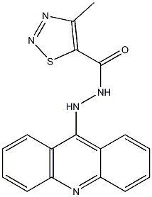 N'-(9-acridinyl)-4-methyl-1,2,3-thiadiazole-5-carbohydrazide Struktur