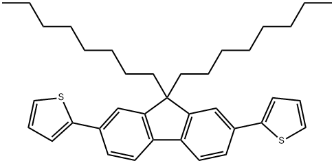 Thiophene, 2,2′-(9,9-dioctyl-9H-fluorene-2,7-diyl)bis- Struktur