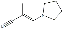 2-Propenenitrile,2-methyl-3-(1-pyrrolidinyl)-(9CI) Struktur