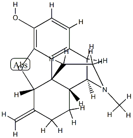 4,5α-Epoxy-17-methyl-6-methylenemorphinan-3-ol Struktur