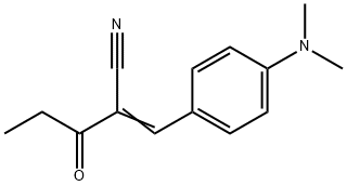 3-[4-(dimethylamino)phenyl]-2-propionylacrylonitrile Struktur