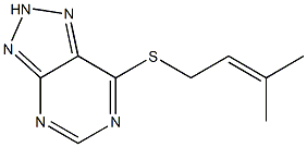 7-[(3-Methyl-2-butenyl)thio]-3H-v-triazolo[4,5-d]pyrimidine Struktur