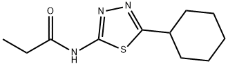 N-(5-cyclohexyl-1,3,4-thiadiazol-2-yl)propanamide Struktur