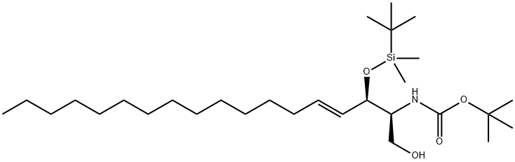 D-erythro-Sphingosine-N-tert-butyloxycarbonyl-O-tert-butyldiMethylsilyl Struktur