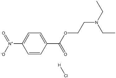 Benzoic acid, 4-nitro-, 2- (diethylamino)ethyl ester, hydrochloride Struktur