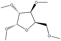 Methyl 2-O,3-O,5-O-trimethyl-α-D-xylofuranoside Struktur