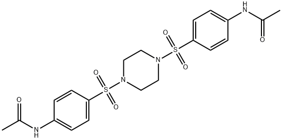 N,N-((piperazine-1,4-disulfonyl)bis(4,1-phenylene))diacetamide Struktur