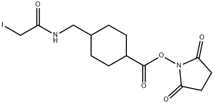 4-(iodoacetamidomethyl)cyclohexanecarboxylic Acid-NHS Struktur