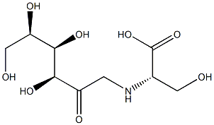 N-(1-Deoxy-D-fructos-1-yl)-L-serine Struktur