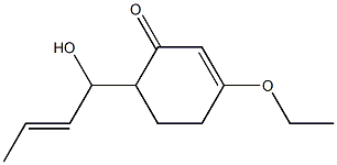 2-Cyclohexen-1-one,3-ethoxy-6-(1-hydroxy-2-butenyl)-(9CI) Struktur