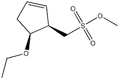 2-Cyclopentene-1-methanol,5-ethoxy-,methanesulfonate,(1R,5S)-rel-(9CI) Struktur