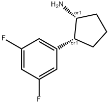 Cyclopentanamine, 2-(3,5-difluorophenyl)-, (1R,2R)-rel- (9CI) Struktur