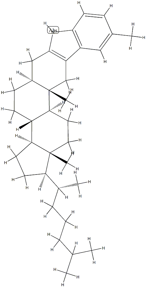 5'-Methyl-1'H-5α-cholest-2-eno[3,2-b]indole Struktur