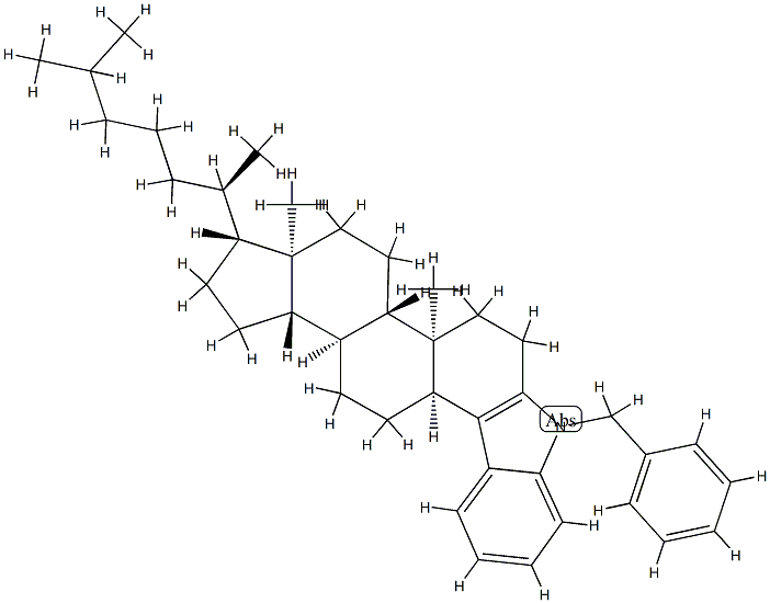 1'-Phenylmethyl-1'H-5β-cholest-3-eno[3,4-b]indole Struktur