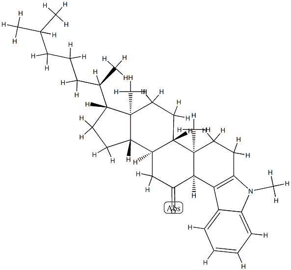 1'-Methyl-1'H-5β-cholest-3-eno[3,4-b]indol-6-one Struktur