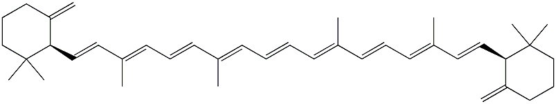 (6S,6'S)-5,5',18,18'-Tetradehydro-5,5',6,6'-tetrahydro-β,β-carotene Struktur